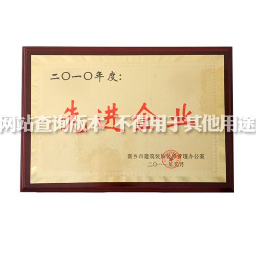 2010年市先进企业
